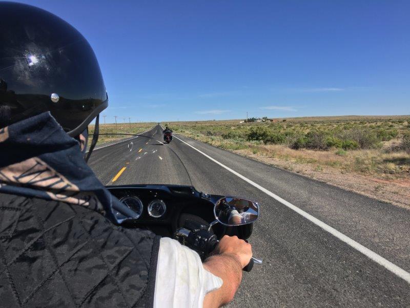Riding across the Nevada desert