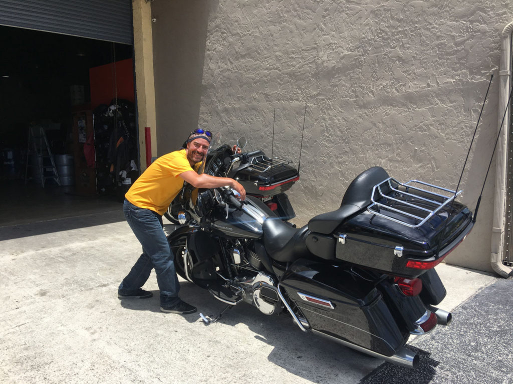 saying goodbye to my ride, Harley Davidson, Eagle riders, Miami